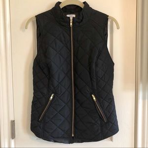 Black Quilted Vest